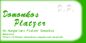 domonkos platzer business card